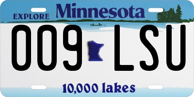 MN license plate 009LSU