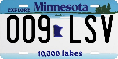 MN license plate 009LSV