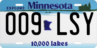 MN license plate 009LSY
