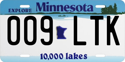 MN license plate 009LTK
