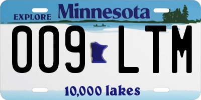 MN license plate 009LTM