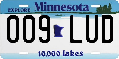 MN license plate 009LUD