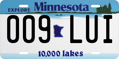 MN license plate 009LUI