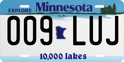 MN license plate 009LUJ