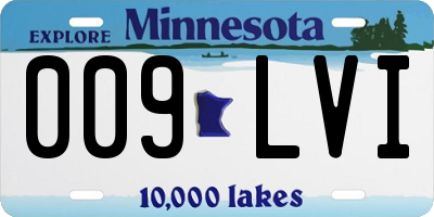 MN license plate 009LVI