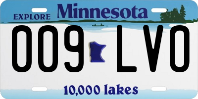MN license plate 009LVO