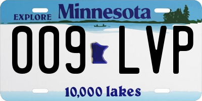 MN license plate 009LVP
