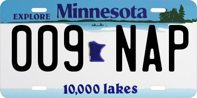 MN license plate 009NAP