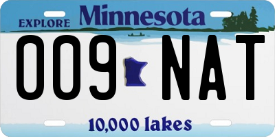 MN license plate 009NAT