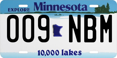 MN license plate 009NBM