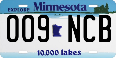 MN license plate 009NCB