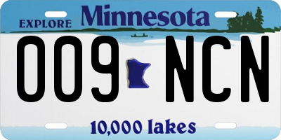 MN license plate 009NCN