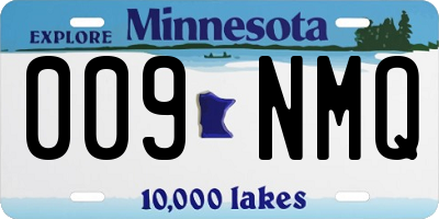 MN license plate 009NMQ