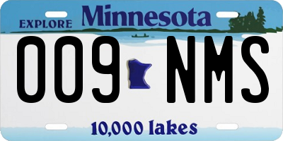 MN license plate 009NMS