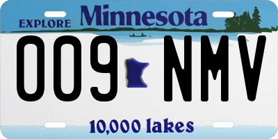 MN license plate 009NMV