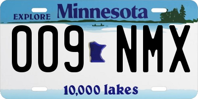 MN license plate 009NMX