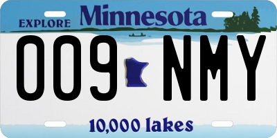 MN license plate 009NMY