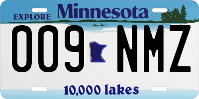 MN license plate 009NMZ