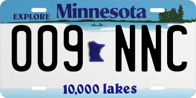 MN license plate 009NNC
