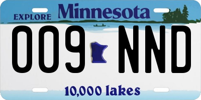 MN license plate 009NND