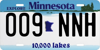MN license plate 009NNH