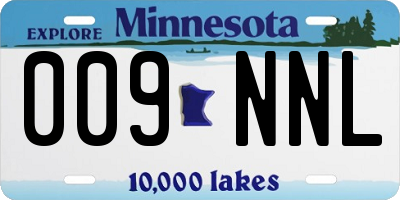 MN license plate 009NNL