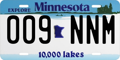 MN license plate 009NNM