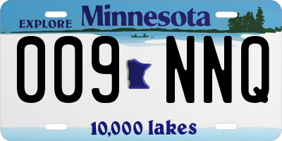 MN license plate 009NNQ