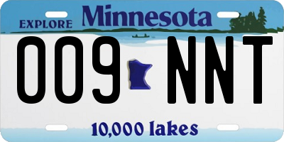 MN license plate 009NNT