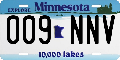 MN license plate 009NNV