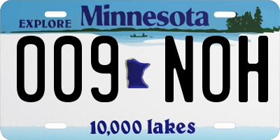 MN license plate 009NOH