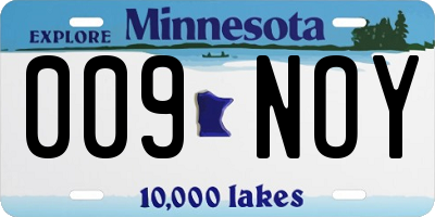 MN license plate 009NOY