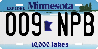 MN license plate 009NPB