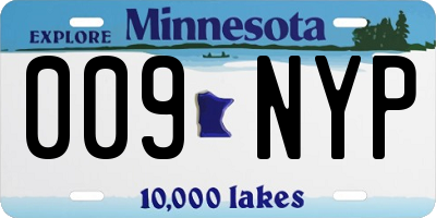 MN license plate 009NYP