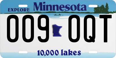 MN license plate 009OQT