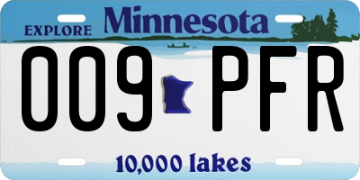 MN license plate 009PFR