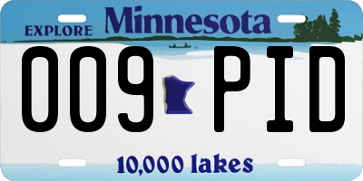 MN license plate 009PID
