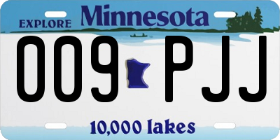 MN license plate 009PJJ