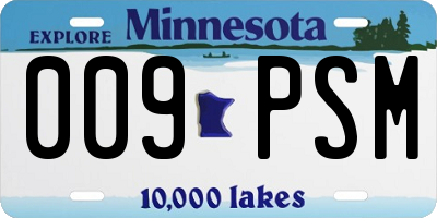 MN license plate 009PSM