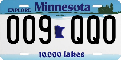 MN license plate 009QQO