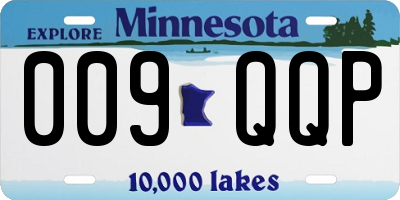 MN license plate 009QQP