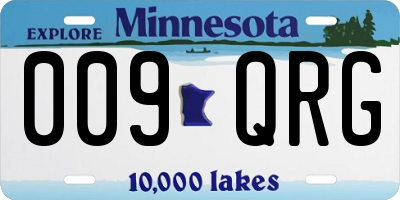 MN license plate 009QRG