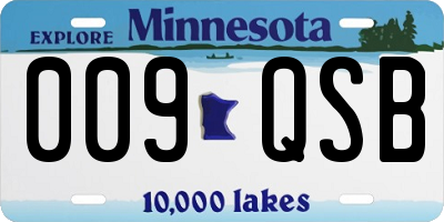 MN license plate 009QSB