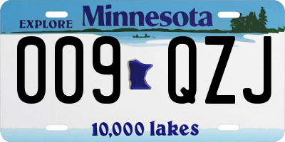 MN license plate 009QZJ
