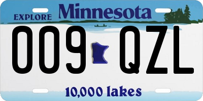 MN license plate 009QZL