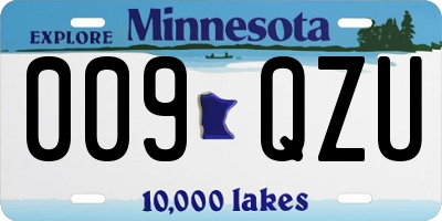 MN license plate 009QZU