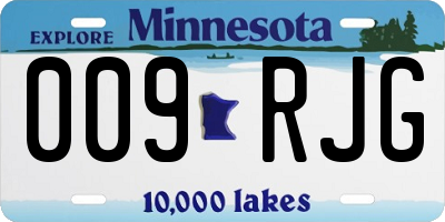 MN license plate 009RJG
