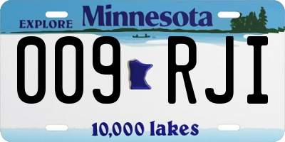 MN license plate 009RJI