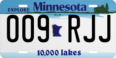 MN license plate 009RJJ