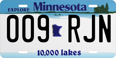 MN license plate 009RJN
